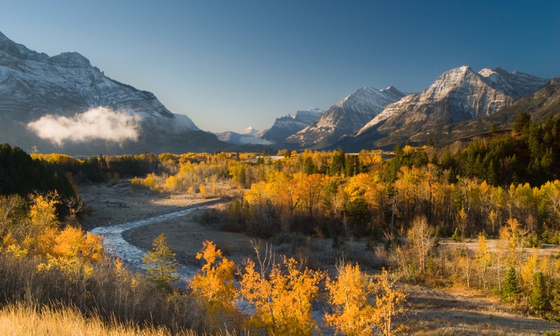 Waterton Lakes National Park Glacier Fall